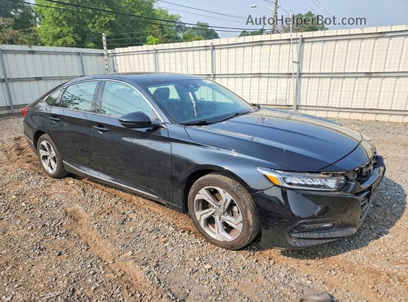 1HGCV1F54JA137432 2018 HONDA ACCORD Черный Передняя правая четверть