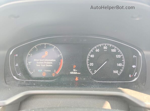 1HGCV1F54JA137432 2018 HONDA ACCORD Черный Вид щитка приборов