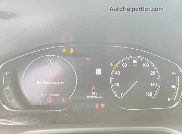 1HGCV1F54LA045305 2020 HONDA ACCORD Gray Instrument cluster view
