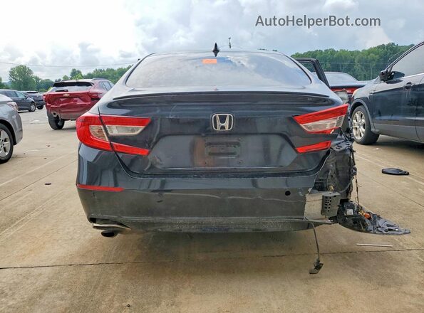 1HGCV1F54MA006652 2021 HONDA ACCORD Black Rear view