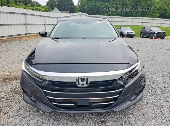 1HGCV1F54MA046553 2021 HONDA ACCORD Black Դիմացի տեսք