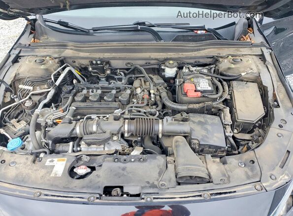 1HGCV1F54MA046553 2021 HONDA ACCORD Black Սալոնի հետևի տեսք