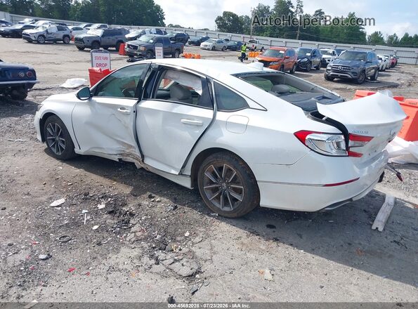 1HGCV1F54MA088012 2021 HONDA ACCORD White Rear left