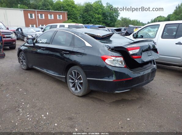 1HGCV1F54MA092268 2021 HONDA ACCORD Black Задня ліва чверть