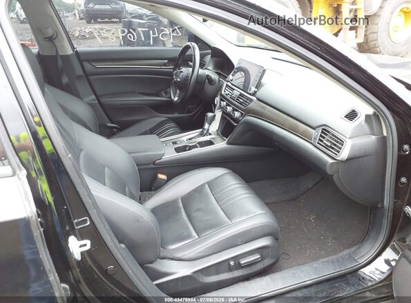 1HGCV1F54MA092268 2021 HONDA ACCORD Black Вид салону спереду