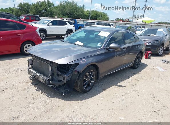 1HGCV1F54MA117072 2021 HONDA ACCORD Gray Front left