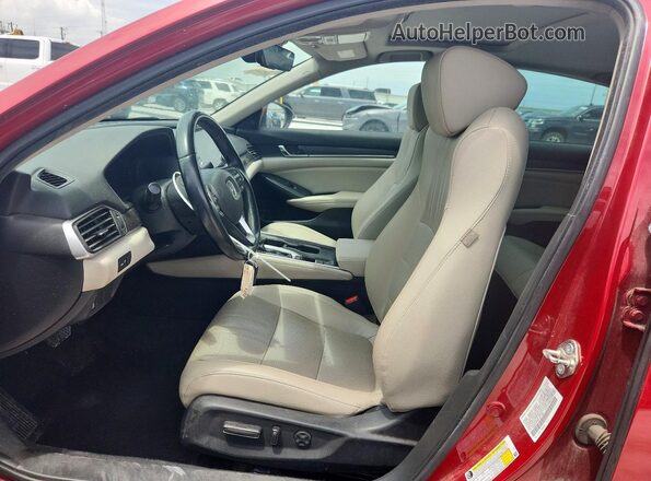 1HGCV1F55KA071247 2019 HONDA ACCORD Red Vista interior delantera