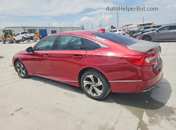 1HGCV1F55KA071247 2019 HONDA ACCORD Red Trasero izquierdo