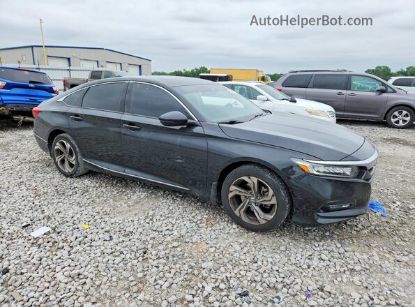 1HGCV1F55KA090056 2019 HONDA ACCORD Black Передня права чверть
