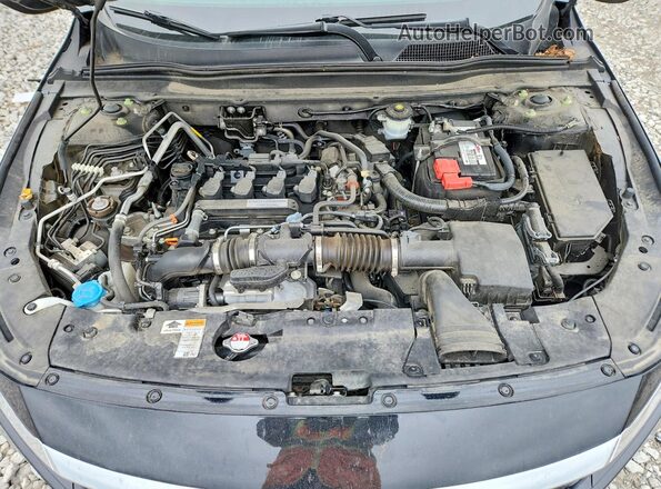 1HGCV1F55KA090056 2019 HONDA ACCORD Black Вид задньої частини салону