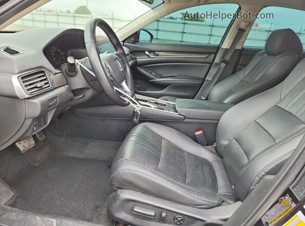 1HGCV1F55KA090056 2019 HONDA ACCORD Black Вид салону спереду