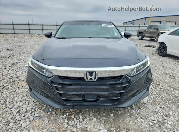 1HGCV1F55KA090056 2019 HONDA ACCORD Black Вид спереду