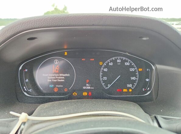 1HGCV1F55KA090056 2019 HONDA ACCORD Black Вид щитка приладів