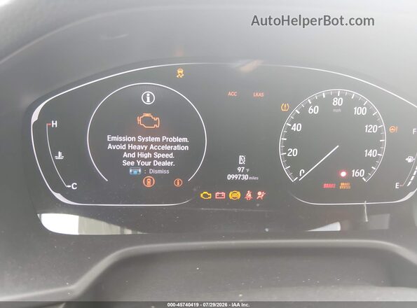 1HGCV1F55LA050125 2020 HONDA ACCORD Red Widok tylnych siedzeń
