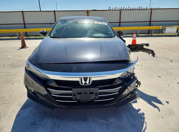 1HGCV1F55MA050451 2021 HONDA ACCORD Черный Вид спереди