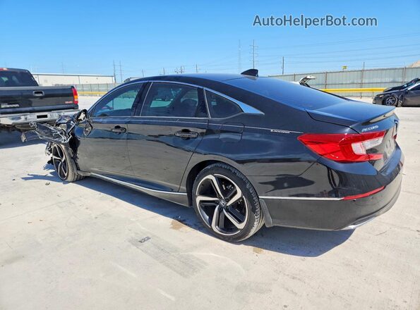 1HGCV1F55MA050451 2021 HONDA ACCORD Черный Задняя левая четверть