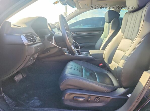 1HGCV1F55MA050451 2021 HONDA ACCORD Черный Вид салона спереди