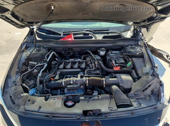 1HGCV1F55MA050451 2021 HONDA ACCORD Черный Вид задней части салона