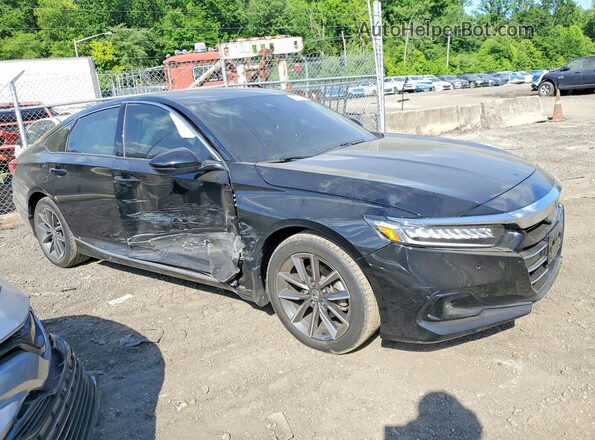 1HGCV1F55NA054095 2022 HONDA ACCORD Black Przód prawy