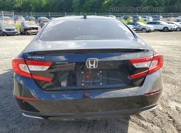 1HGCV1F55NA054095 2022 HONDA ACCORD Black Widok z tyłu