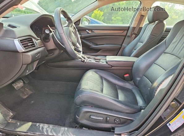 1HGCV1F56JA169623 2018 HONDA ACCORD Black Front interior view