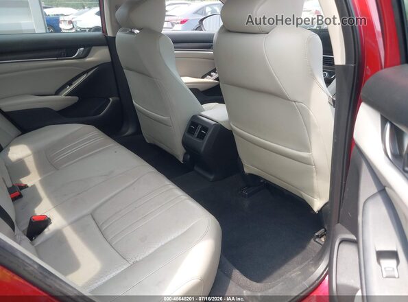 1HGCV1F56JA238472 2018 HONDA ACCORD Burgundy Widok naklejki z numerem VIN