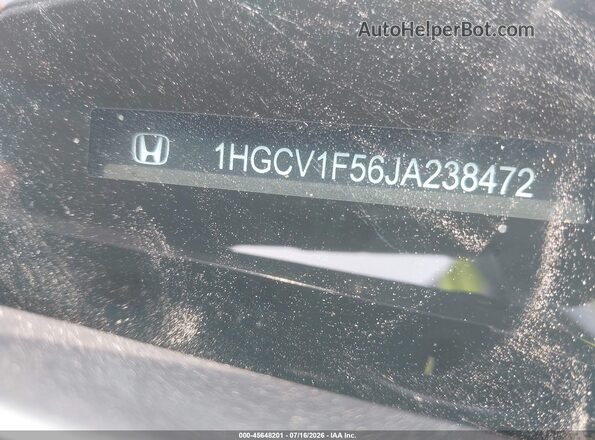 1HGCV1F56JA238472 2018 HONDA ACCORD Burgundy Widok komory silnika