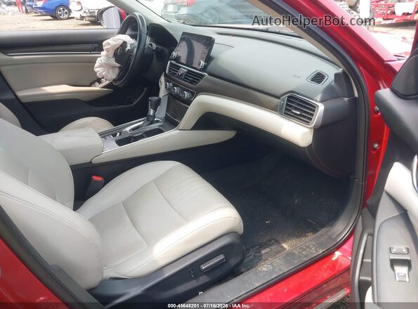 1HGCV1F56JA238472 2018 HONDA ACCORD Burgundy Widok wnętrza z przodu