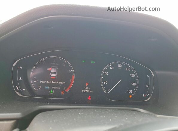 1HGCV1F56KA063545 2019 HONDA ACCORD Белый Вид щитка приборов