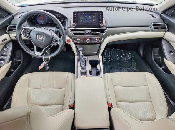 1HGCV1F56KA093483 2019 HONDA ACCORD White Առջևի վահանակի տեսք