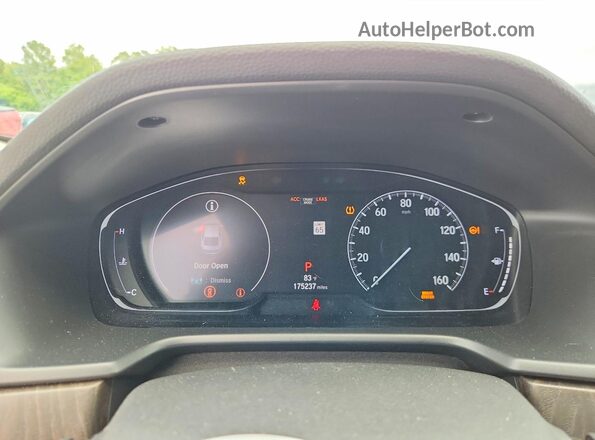 1HGCV1F56KA093483 2019 HONDA ACCORD White Սարքավորումների վահանակի տեսք
