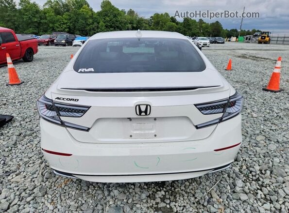 1HGCV1F56KA093483 2019 HONDA ACCORD White Հետևի տեսք