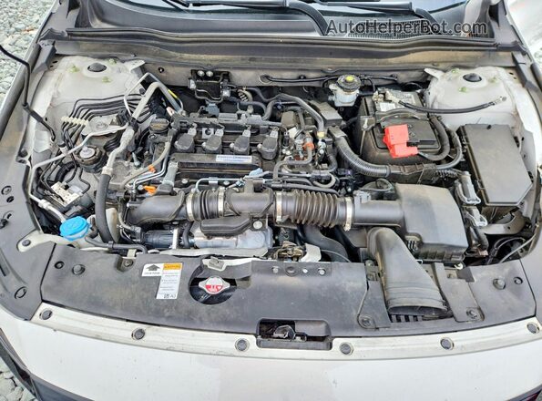 1HGCV1F56KA093483 2019 HONDA ACCORD White Սալոնի հետևի տեսք