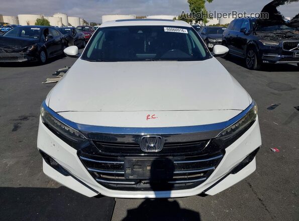 1HGCV1F56MA083460 2021 HONDA ACCORD White Widok z przodu