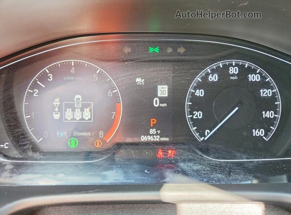 1HGCV1F56MA115226 2021 HONDA ACCORD Black Instrument cluster view