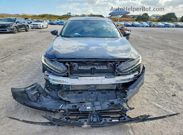 1HGCV1F56MA115226 2021 HONDA ACCORD Black Front view