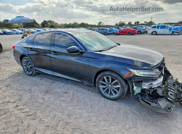 1HGCV1F56MA115226 2021 HONDA ACCORD Black Front right
