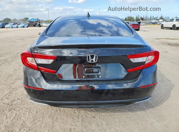 1HGCV1F56MA115226 2021 HONDA ACCORD Black Rear view