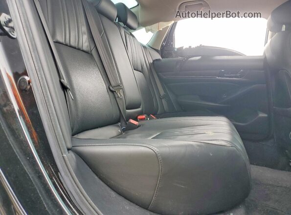 1HGCV1F56MA118465 2021 HONDA ACCORD Black უკანა სავარძლების ხედი