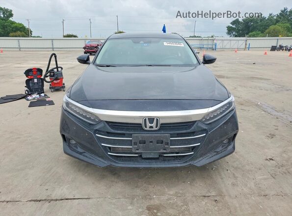 1HGCV1F56MA118465 2021 HONDA ACCORD Black წინა ხედი