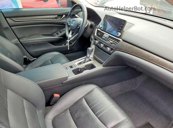 1HGCV1F56MA118465 2021 HONDA ACCORD Black წინა სალონის ხედი