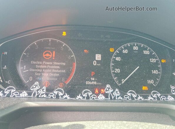 1HGCV1F56NA047575 2022 HONDA ACCORD Silver Вид щитка приладів