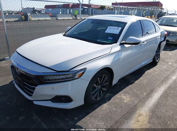 1HGCV1F56NA070371 2022 HONDA ACCORD White Передня ліва чверть