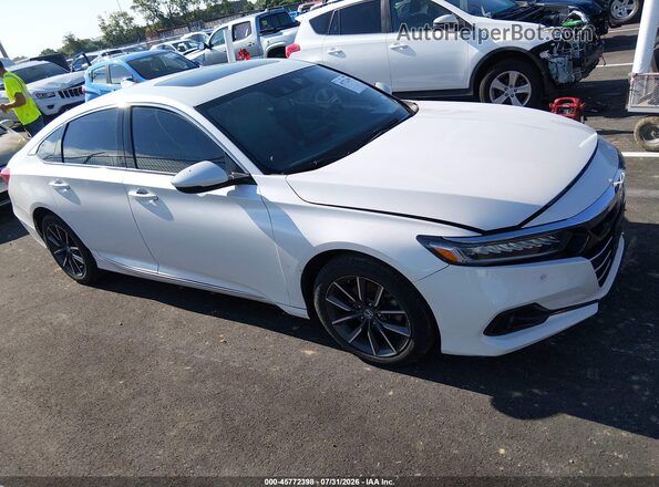 1HGCV1F56NA070371 2022 HONDA ACCORD White Вид задньої частини салону