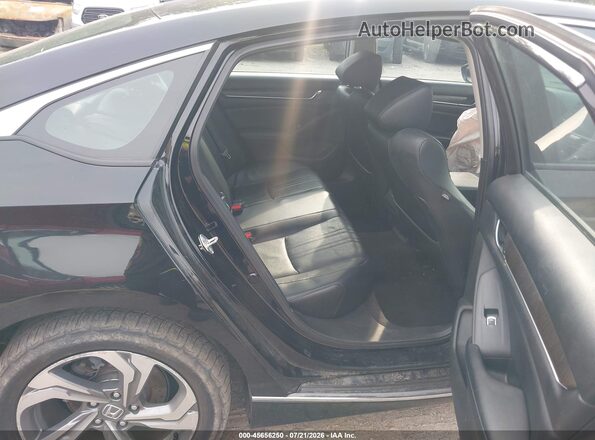 1HGCV1F57JA052231 2018 HONDA ACCORD Black Widok naklejki z numerem VIN
