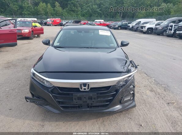 1HGCV1F57JA052231 2018 HONDA ACCORD Black Widok zestawu wskaźników