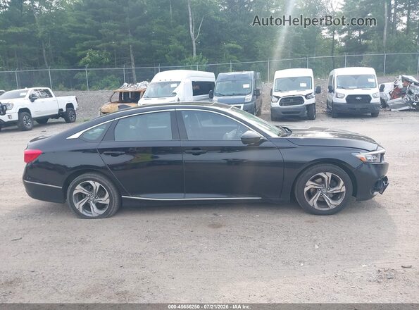 1HGCV1F57JA052231 2018 HONDA ACCORD Black Widok wnętrza z tyłu