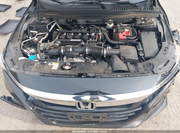 1HGCV1F57JA052231 2018 HONDA ACCORD Black Widok z tyłu