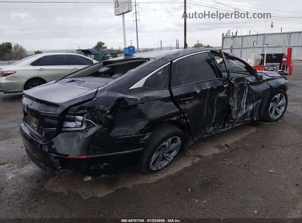 1HGCV1F57JA100262 2018 HONDA ACCORD Black Tył prawy