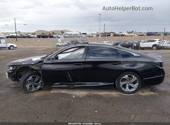 1HGCV1F57JA100262 2018 HONDA ACCORD Black Widok wnętrza z tyłu